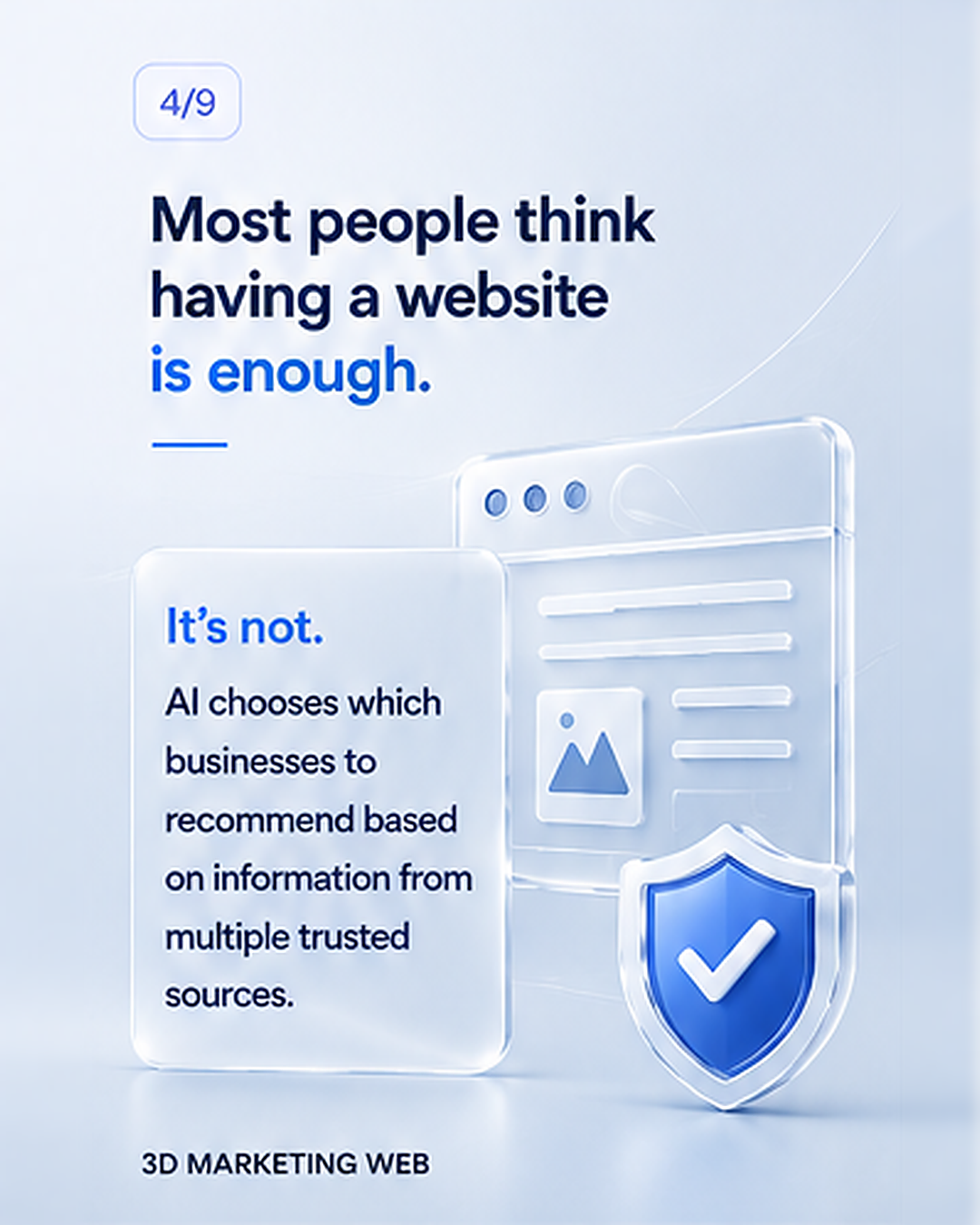 Business owner learning that a website alone is not enough for AI search visibility